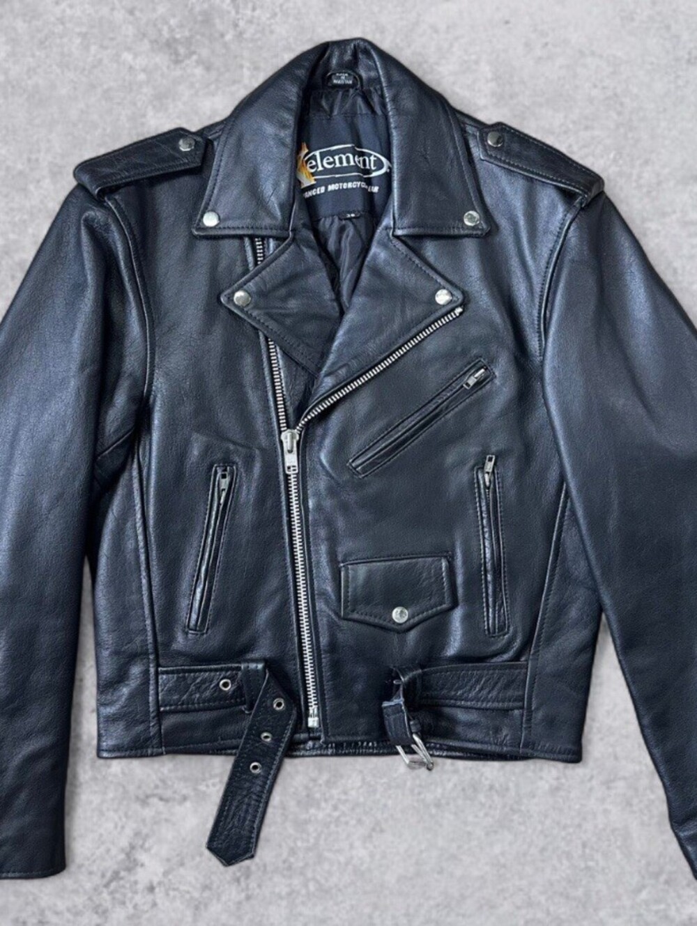 Xelement Men’s 36 Genuine Leather Motorcycle Jacket Black Biker Motorcycle Gear